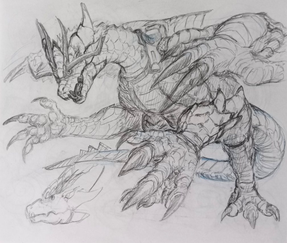 力と足型ドラゴン